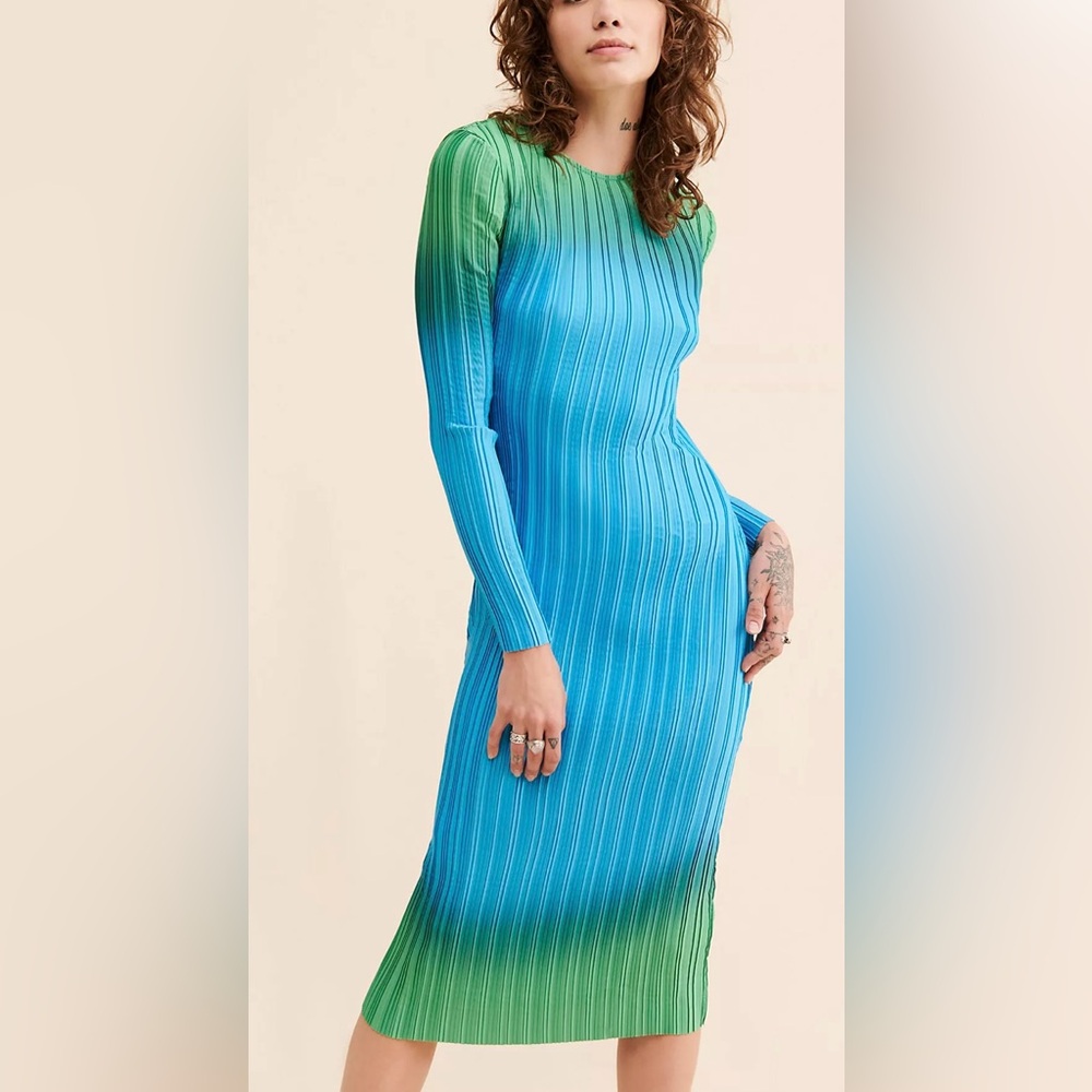 Arthur Apparel Box Pleat Midi Dress NWT size 8&6
